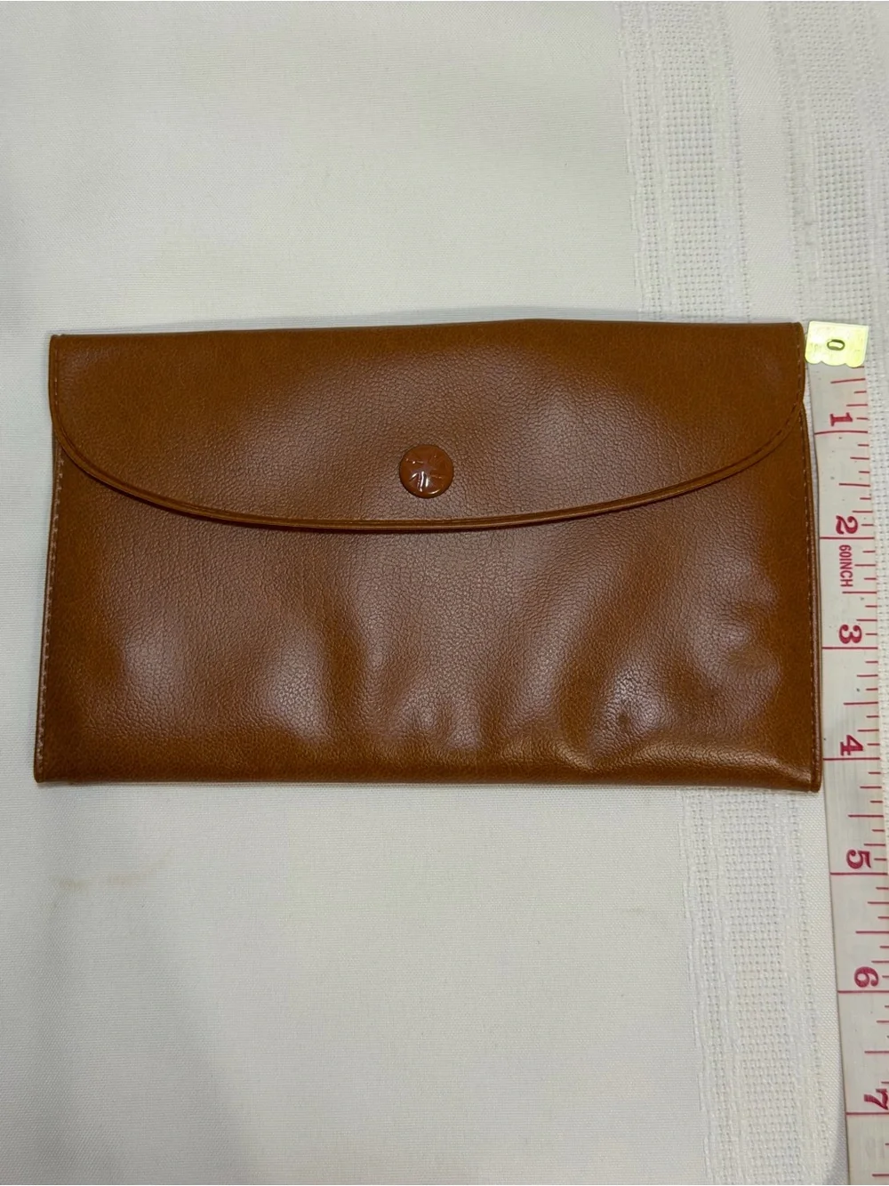 Vtg Samsonite 70s Travel Shoulder Bag Purse W/ Wallet Brown/Tan Faux Leather
